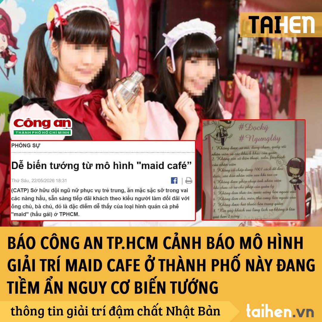 Ảnh bìa bài viết: Maid Cafe đang tiềm ẩn nguy cơ biến tướng ở Tp. HCM